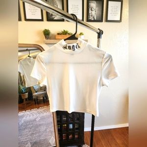 Shein Angel crop top turtle neck